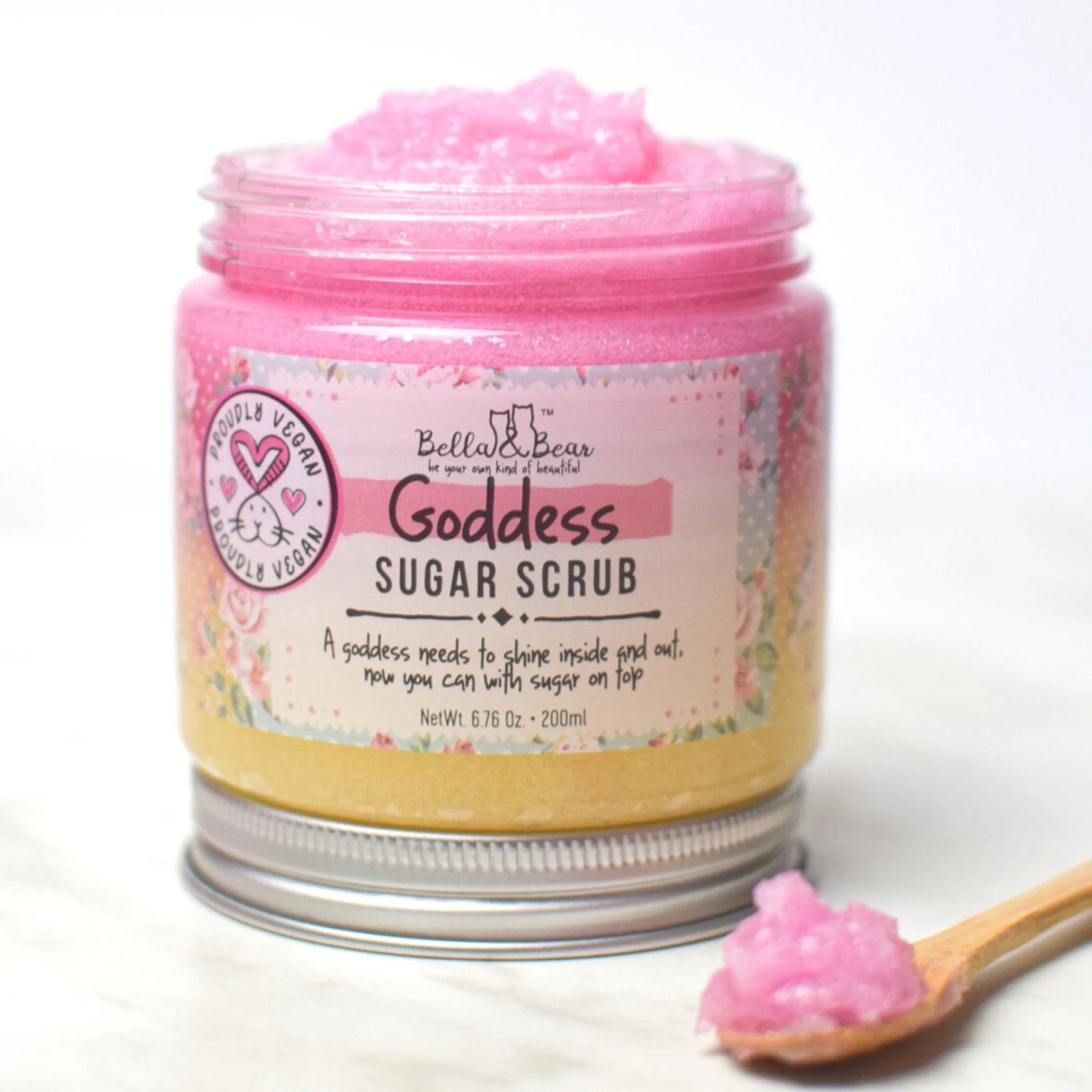 Goddess Sugar Scrub, Cruelty-Free, Vegan, Exfoliating Body Scrub 6.7Oz