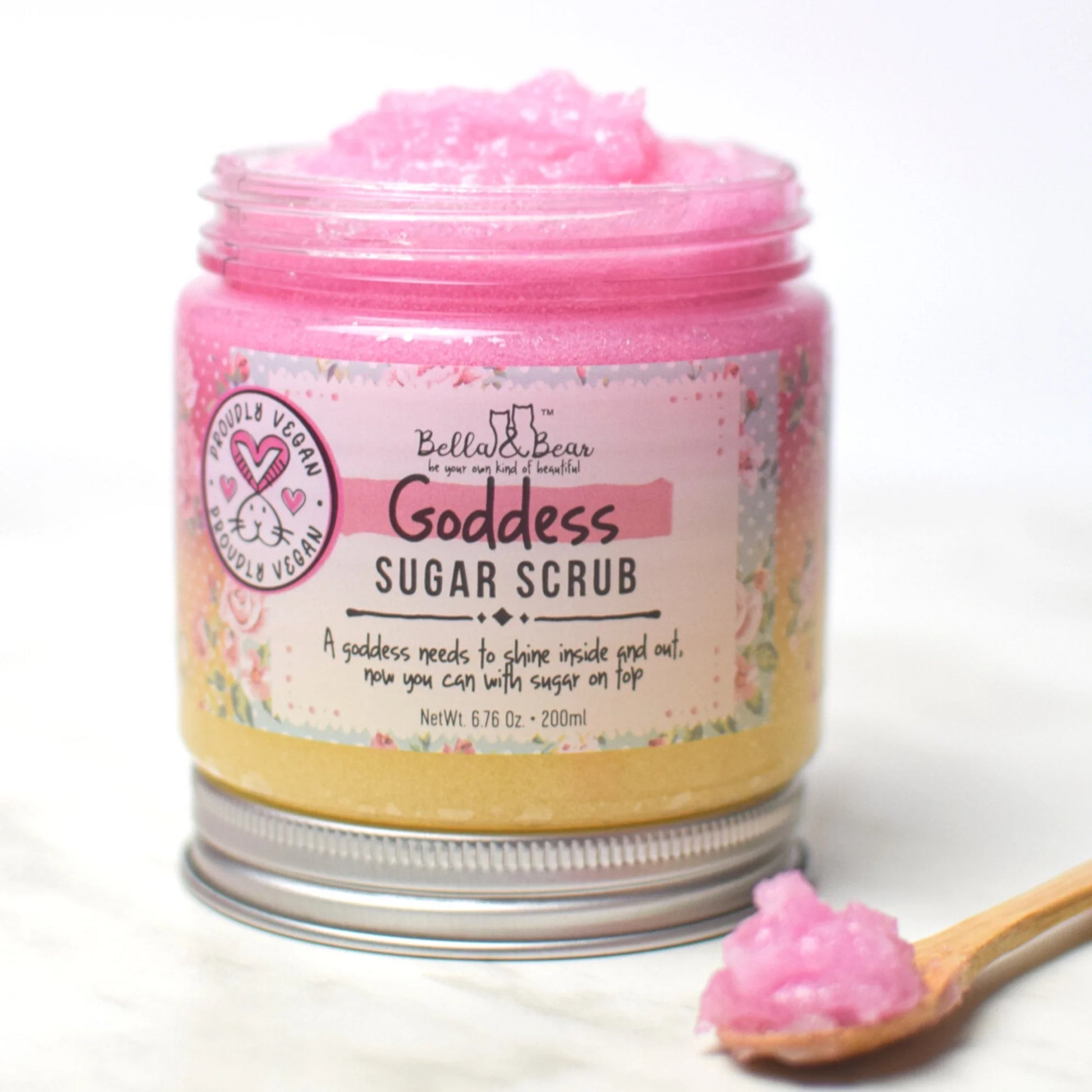 Goddess Sugar Scrub, Cruelty-Free, Vegan, Exfoliating Body Scrub 6.7Oz