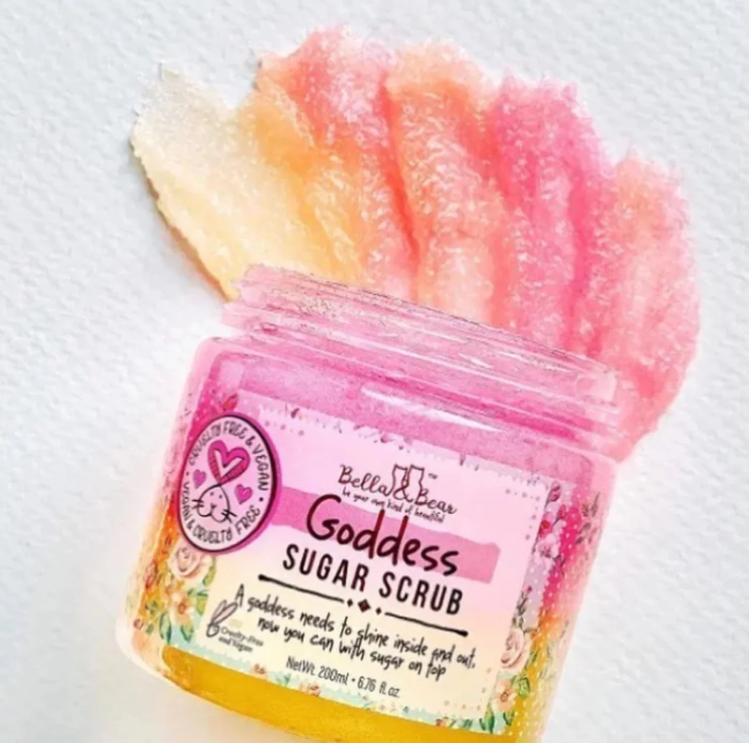 Goddess Sugar Scrub, Cruelty-Free, Vegan, Exfoliating Body Scrub 6.7Oz