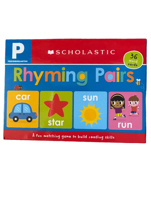 Scholastic Rhyming Pairs Card Game Box