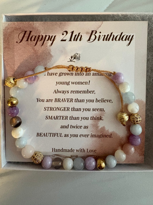 21st Birthday Bracelet