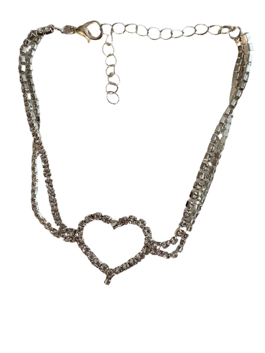 Crystal Heart Anklet