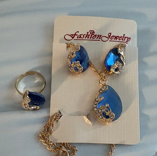 Blue Jewelry Set