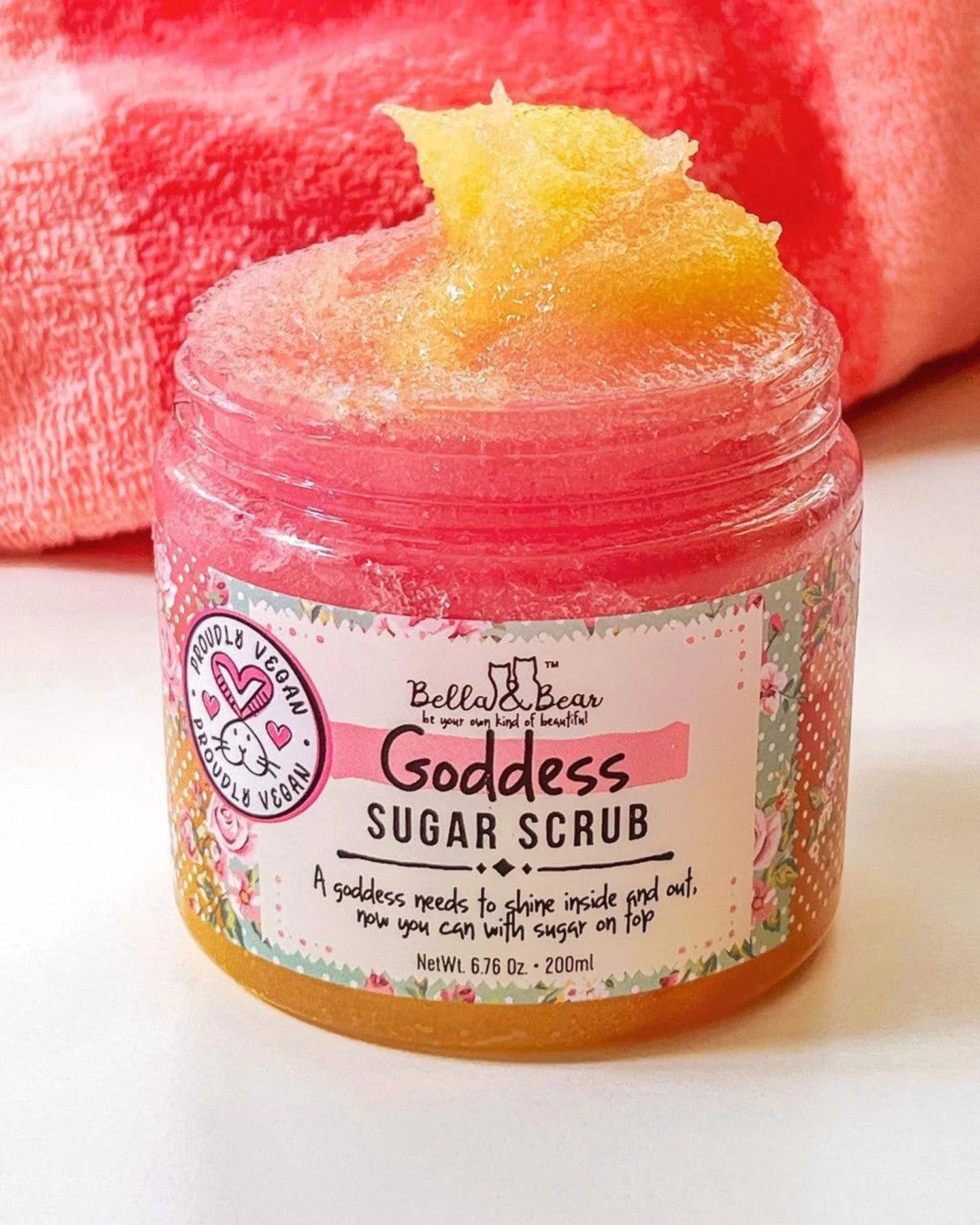 Goddess Sugar Scrub, Cruelty-Free, Vegan, Exfoliating Body Scrub 6.7Oz