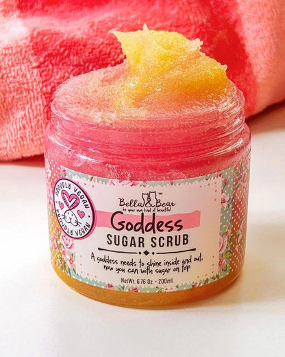 Goddess Sugar Scrub, Cruelty-Free, Vegan, Exfoliating Body Scrub 6.7Oz