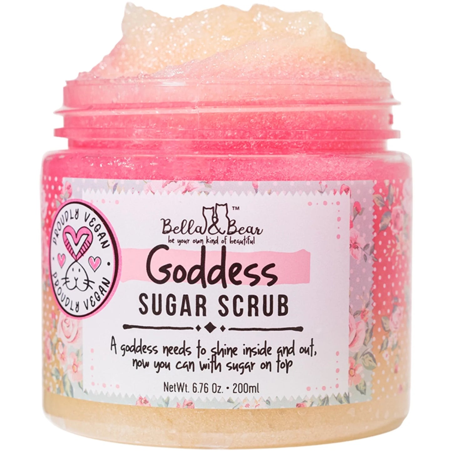 Goddess Sugar Scrub, Cruelty-Free, Vegan, Exfoliating Body Scrub 6.7Oz