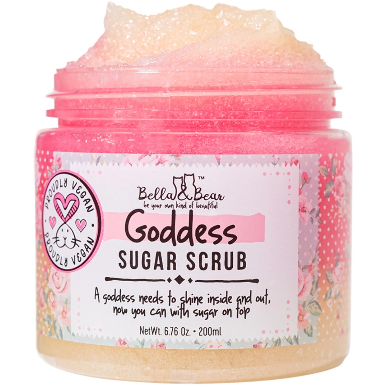 Goddess Sugar Scrub, Cruelty-Free, Vegan, Exfoliating Body Scrub 6.7Oz