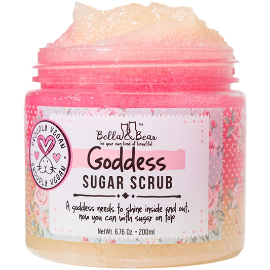 Goddess Sugar Scrub, Cruelty-Free, Vegan, Exfoliating Body Scrub 6.7Oz